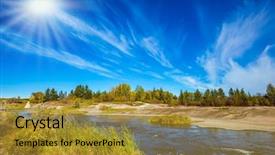  Presentation with manitoba - Presentation design featuring indian summer in manitoba canada background and a gold colored foreground