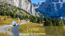  Presentation with extreme - Cool new PPT theme with indian-summer-in-the-tyrol backdrop and a tawny brown colored foreground