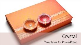  Presentation with lamps - PPT theme with indian sweet box with two background and a coral colored foreground