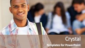  Presentation with high school - Theme consisting of indian teenage high school student background and a coral colored foreground