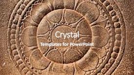  Presentation with stylized - Audience pleasing presentation consisting of indian temple - stylized lotus carved on stone backdrop and a coral colored foreground