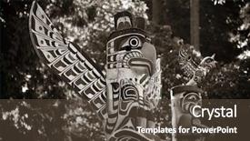  Presentation with park - Colorful presentation design enhanced with indian totem poles in stanley backdrop and a tawny brown colored foreground