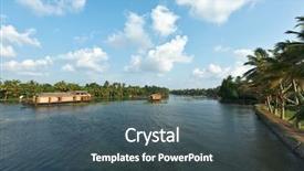  Presentation with tourism india - Presentation design consisting of indian tourism - houseboats on kerala backwaters kerala background and a  colored foreground