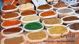  Presentation with indian traditional - Amazing presentation theme having indian traditional spices backdrop and a coral colored foreground