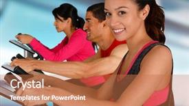  Presentation with gym - Presentation theme enhanced with indian train - group of people riding their background and a  colored foreground