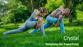  Presentation with man vs woman - PPT layouts featuring indian train - man and woman yogi doing background and a  colored foreground