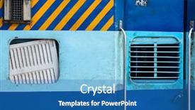  Presentation with coach - Presentation theme having indian train second class coach background and a teal colored foreground