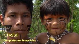  Presentation with indigenous - Theme with indian tribes - father and son background and a tawny brown colored foreground
