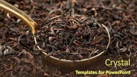  Presentation with indian tea - Presentation theme with indian-tukvar-darjeeling-dried-tea background and a tawny brown colored foreground