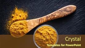  Presentation with turmeric - Amazing presentation theme having indian-turmeric-powder-turmeric-spice backdrop and a tawny brown colored foreground