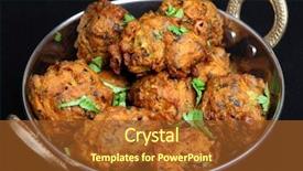  Presentation with cauliflower - Audience pleasing PPT theme consisting of indian vegetable pakoras made backdrop and a tawny brown colored foreground