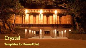  Presentation with indian village - Cool new slides with indian village - mystical mayan temple backdrop and a  colored foreground