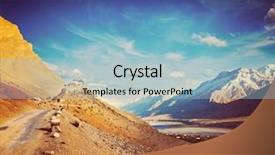  Presentation with village india - Cool new slide set with indian village - vintage retro hipster style travel backdrop and a light blue colored foreground