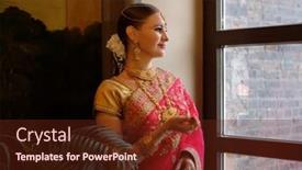  Presentation with indian hindu wedding - Presentation theme having indian-wedding-portrait-of-attractive background and a tawny brown colored foreground