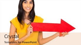  Presentation with indian wedding red - PPT theme consisting of indian woman holding red direction background and a yellow colored foreground