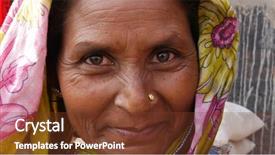  Presentation with rural india - Audience pleasing PPT layouts consisting of indian woman portrait backdrop and a tawny brown colored foreground