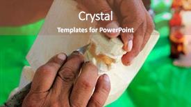  Presentation with handcraft - PPT layouts featuring indian wood carving - jaguar mayan sculptor handcraft knife background and a tawny brown colored foreground