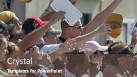  Presentation with drivers - Slide deck having indianapolis-in-july-24-fans background and a tawny brown colored foreground