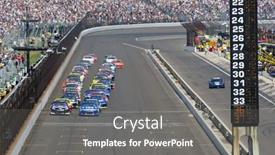  Presentation with nascar - Amazing presentation theme having indianapolis-in-july-31 backdrop and a gray colored foreground