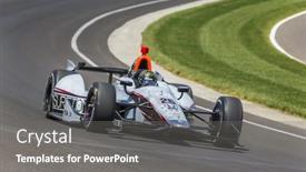  Presentation with race track - Cool new PPT theme with indianapolis-in-may-18-2014 backdrop and a gray colored foreground