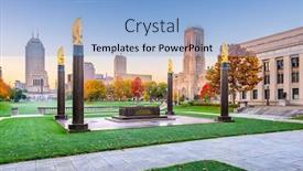 Presentation with monuments - Presentation consisting of indianapolis-indiana-usa-monuments background and a light blue colored foreground