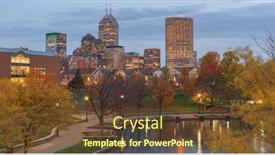  Presentation with indiana - Presentation having indianapolis-indiana-usa-river-walk background and a tawny brown colored foreground