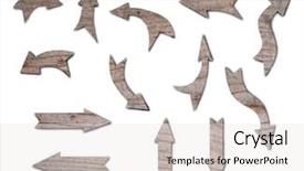  Presentation with arrows process - Slide deck featuring indicator - arrows for indicating direction background and a light gray colored foreground