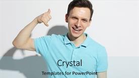  Presentation with brain and cell phone radiation - Beautiful slide deck featuring indicator - call me back please young backdrop and a light blue colored foreground