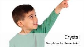  Presentation with finger - Beautiful presentation featuring indicator - cute kid pointing with his backdrop and a white colored foreground