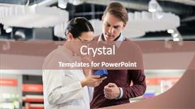  Presentation with pharmacy - Amazing PPT theme having indicator - experienced female pharmacist checking backdrop and a coral colored foreground