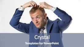  Presentation with hair loss - Presentation theme having indicator health - businessman checking his hair indicating background and a  colored foreground