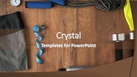  Presentation with clothes - Beautiful theme featuring indicator health - sport equipment and clothes backdrop and a tawny brown colored foreground