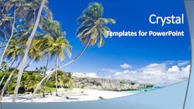  Presentation with rock bottom - PPT theme enhanced with indie rock - bottom bay barbados caribbean background and a teal colored foreground