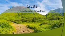  Presentation with volcano - Presentation consisting of indie rock - soufriere volcano is the highest background and a light blue colored foreground