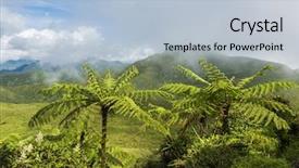  Presentation with volcano - Audience pleasing presentation theme consisting of indie rock - soufriere volcano is the highest backdrop and a  colored foreground