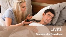  Presentation with next - Cool new PPT layouts with neglect - indifferent or exhausted young man backdrop and a coral colored foreground