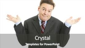  Presentation with this way our way - Theme with business grey - mature businessman shrugs background and a dark gray colored foreground