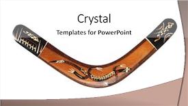  Presentation with australia - Cool new presentation theme with indigenous australia - isolated classic original boomerang backdrop and a white colored foreground