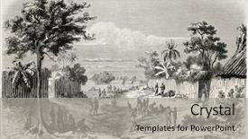  Presentation with indigenous plants - Colorful slide deck enhanced with indigenous plants - old view of an african backdrop and a light gray colored foreground