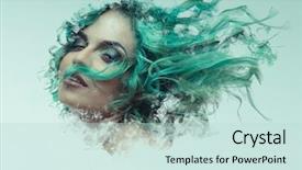  Presentation with dark skin - Presentation enhanced with the amazon nude latina background and a soft green colored foreground