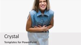  Presentation with beautiful midnight sun over - Audience pleasing theme consisting of indigestion painful illness feeling unwell backdrop and a light gray colored foreground