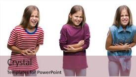  Presentation with swimming beautiful girl swims underwater - PPT theme with indigestion painful illness feeling unwell background and a violet colored foreground