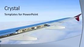  Presentation with paradise - Theme consisting of clouds paradise landscape background and a light blue colored foreground