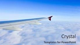  Presentation with paradise - Presentation theme consisting of landscape paradise wallpaper background and a light blue colored foreground