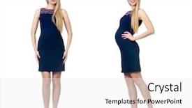  Presentation with pregnant woman - Slides having indigo children - beautiful pregnant woman in blue background and a white colored foreground