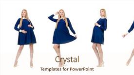  Presentation with pregnant woman - Audience pleasing PPT theme consisting of indigo children - beautiful pregnant woman in blue backdrop and a cream colored foreground