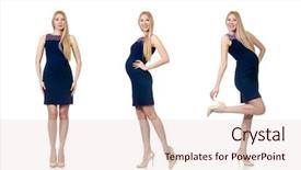  Presentation with coral reefs blue water beautiful sky - Theme with indigo children - beautiful pregnant woman in blue background and a lemonade colored foreground