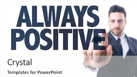  Presentation with behaviour - PPT layouts featuring individual behaviour - business man pointing the text background and a white colored foreground