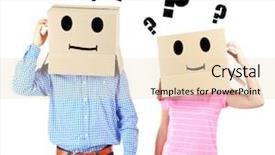  Presentation with behaviour - Presentation design consisting of individual behaviour - couple with cardboard boxes background and a lemonade colored foreground