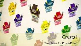  Presentation with robot - Cool new presentation design with individual differences development - concept chang direction with retro backdrop and a blonde colored foreground